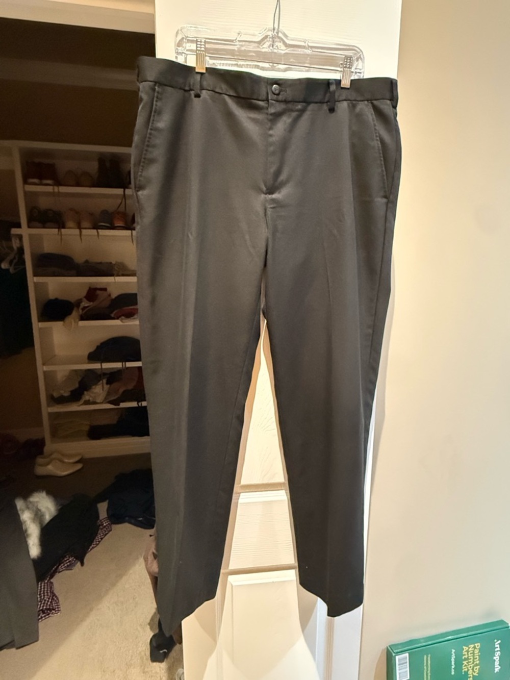 Van Heusen Black Straight Dress Pants